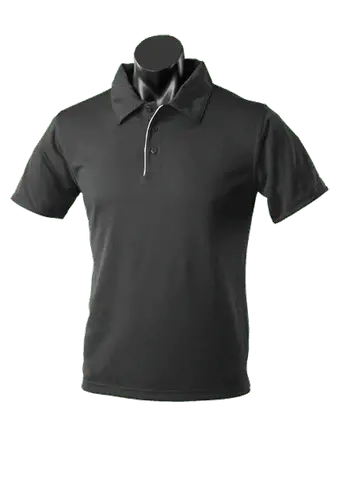 Aussie Pacific Men's Yarra Polo Shirt 1302 Casual Wear Aussie Pacific Black/White S